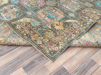 Kazak Kazak hand-knotted wool rug in Gray, 8'9" x 11'7" — SKU O082271 (view 6)
