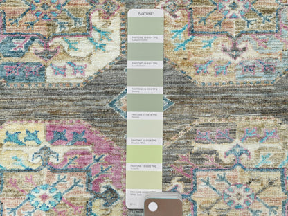 Kazak Kazak hand-knotted wool rug in Gray, 8'9" x 11'7" — SKU O082271 (view 7)