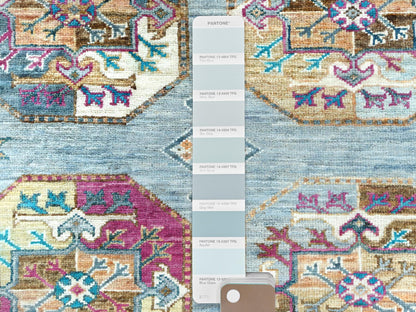 Blue 8'8" x 11'9" Kazak Hand knotted Wool Rug - Sku: O082273