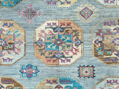 Blue 8'8" x 11'9" Kazak Hand knotted Wool Rug - Sku: O082273