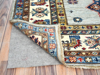 Blue 7'10" x 9'10" Kazak Hand knotted Wool Rug - Sku: O082305