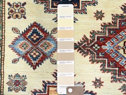 Kazak Kazak hand-knotted wool rug in Ivory & Beige, 9'3" x 12' — SKU O082380 (view 7)