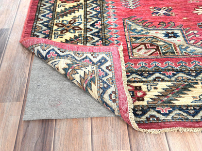 Kazak Kazak hand-knotted wool rug in Pink & Ivory, 6' x 8'9" — SKU O082390 (view 5)