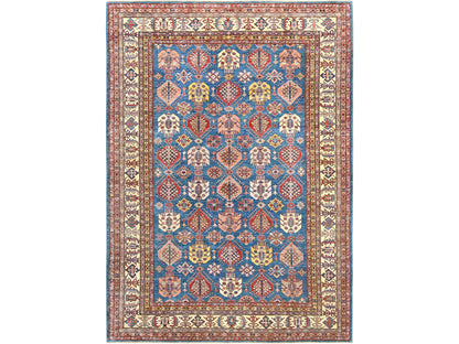 Blue 9'0" x 12'7" Kazak Hand knotted Wool Rug - Sku: O082447