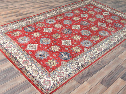 Kazak Kazak hand-knotted wool rug in Red & Ivory, 12'1" x 16' — SKU O082528 (view 4)