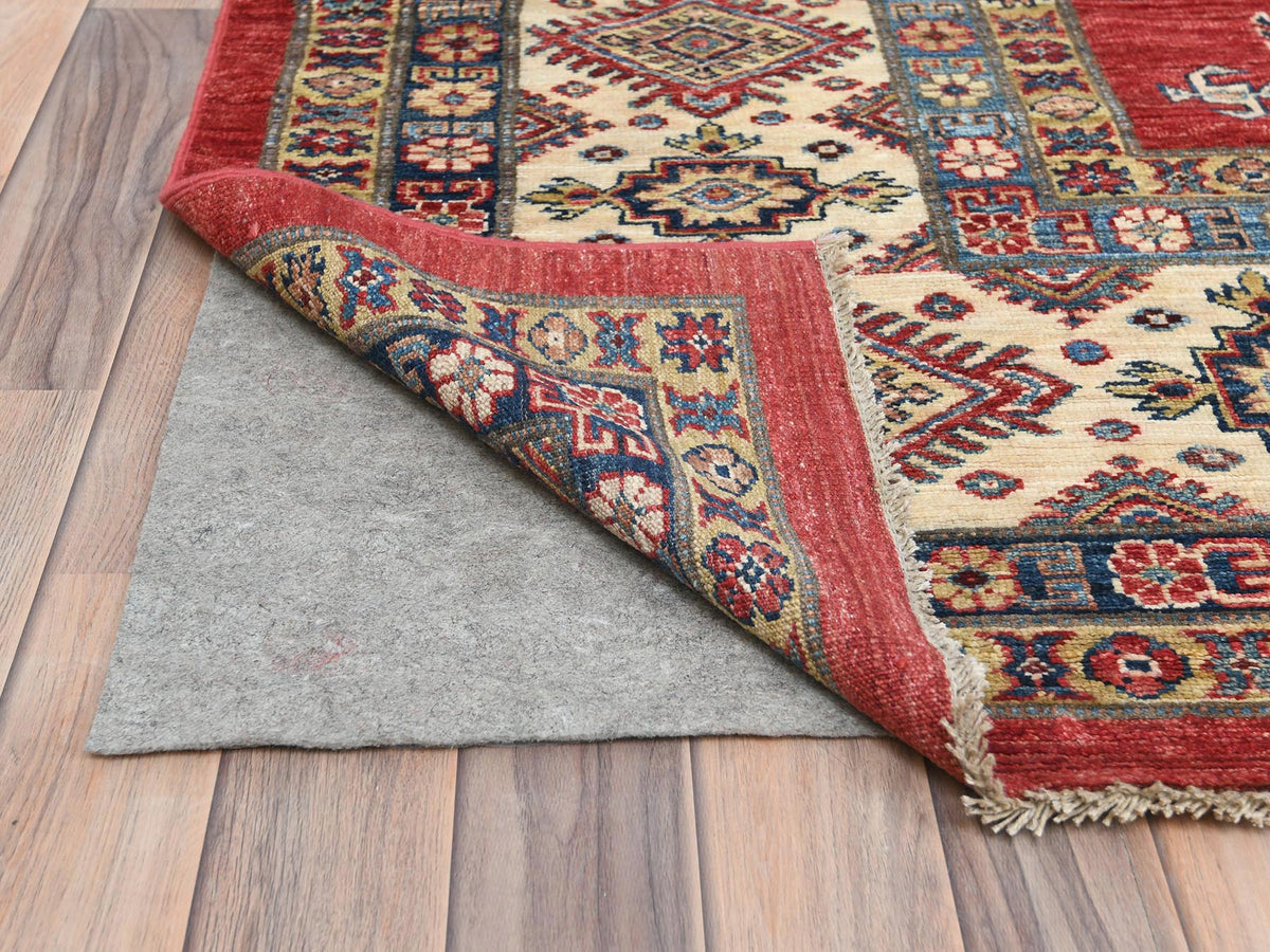 Kazak Kazak hand-knotted wool rug in Red & Ivory, 12'1" x 16' — SKU O082528 (view 5)
