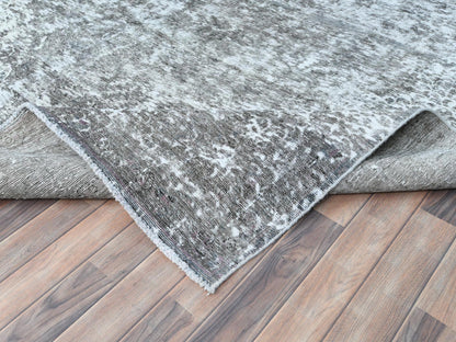 Tabriz Vintage hand-knotted wool rug in Gray, 9'3" x 12' — SKU O082544 (view 6)