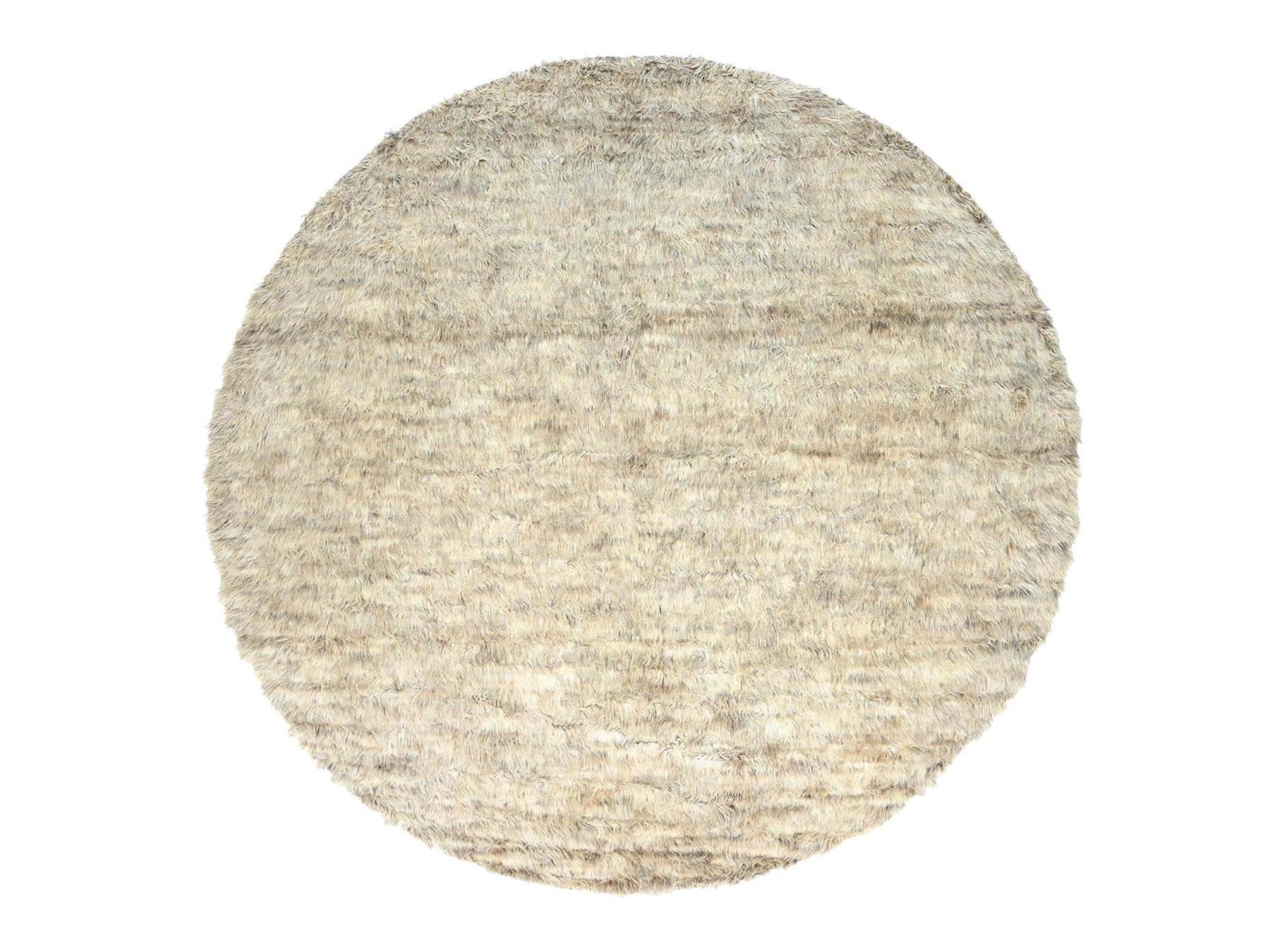 Modern / Contemporary hand-knotted wool rug in Beige, 13'5" x 13'6" — SKU O082563