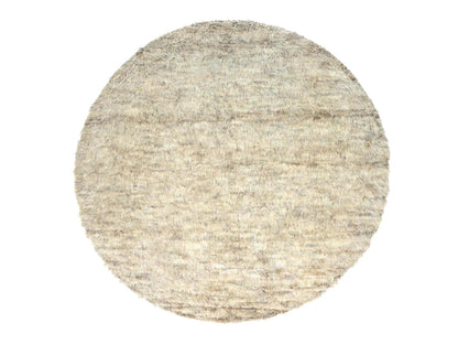 Beige 13'6" x 13'5" Modern and Contemporary Hand knotted Wool Rug - Sku: O082563