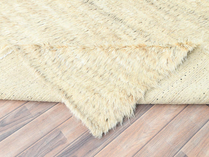 Beige 10'1" x 14'1" Modern and Contemporary Hand knotted Wool Rug - Sku: O082565