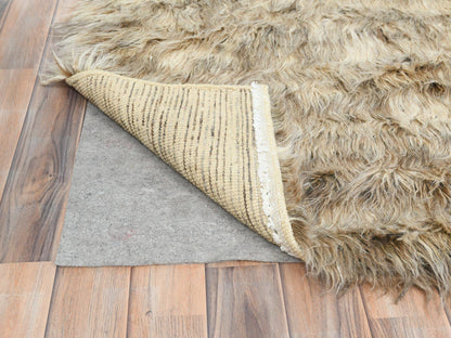 Beige 9'0" x 9'0" Modern and Contemporary Hand knotted Wool Rug - Sku: O082566