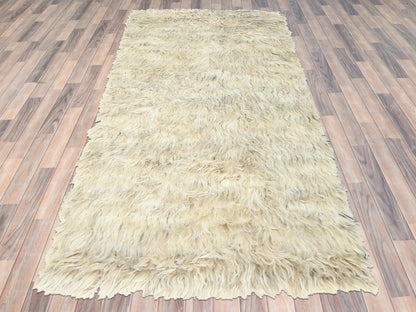 Beige 3'1" x 5'3" Modern and Contemporary Hand knotted Wool Rug - Sku: O082570