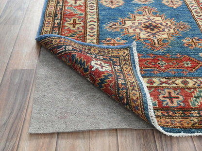 Blue 2'9" x 40'6" Kazak Hand knotted Wool Rug - Sku: O082575