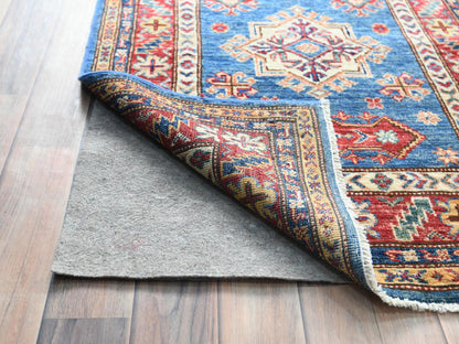 Blue 2'8" x 34'0" Kazak Hand knotted Wool Rug - Sku: O082579