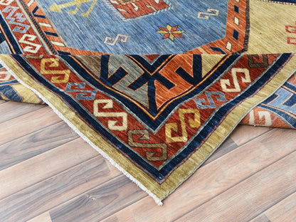 Green 10'2" x 13'6" Tribal Hand knotted Wool Rug - Sku: O082613