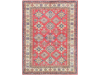 Kazak Kazak hand-knotted wool rug in Red & Ivory, 7'10" x 10'6" — SKU O082640