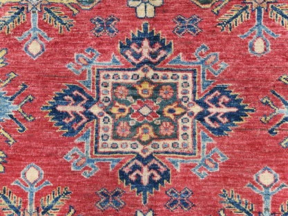 Kazak Kazak hand-knotted wool rug in Red & Ivory, 7'10" x 10'6" — SKU O082640 (view 8)