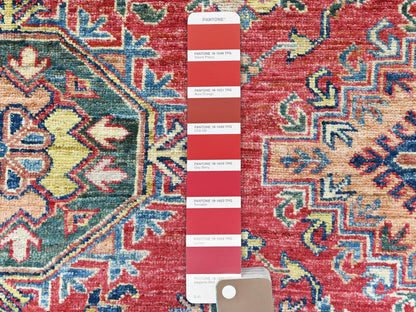 Kazak Kazak hand-knotted wool rug in Red & Ivory, 8'10" x 12'8" — SKU O082641 (view 7)