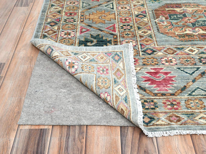 Blue 9'9" x 14'1" Kazak Hand knotted Wool Rug - Sku: O082656