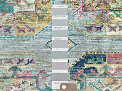 Blue 9'9" x 14'1" Kazak Hand knotted Wool Rug - Sku: O082656