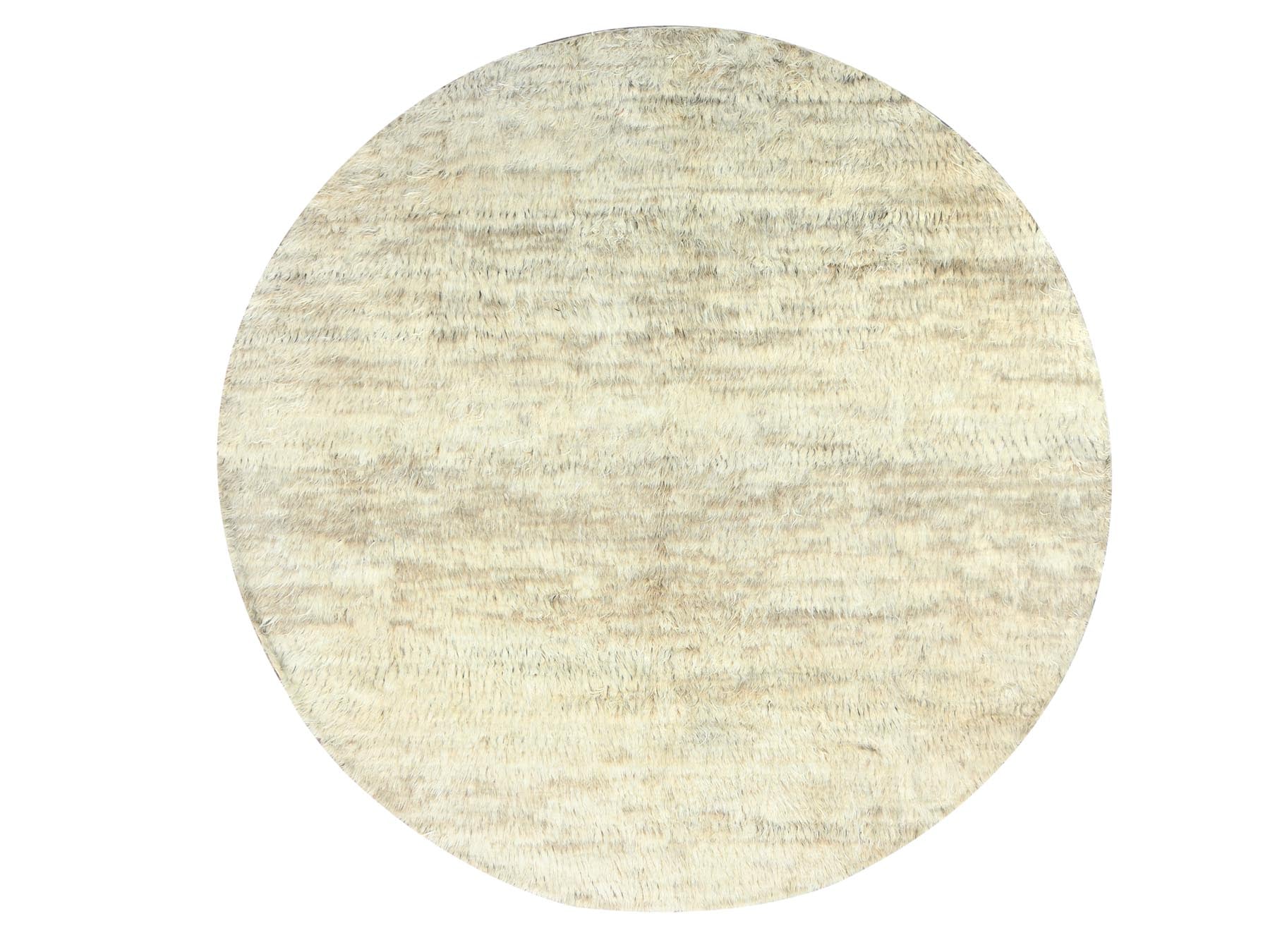 Modern / Contemporary hand-knotted wool rug in Beige, 12' x 12'1" — SKU O082658
