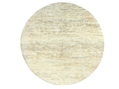 Beige 12'0" x 12'1" Modern and Contemporary Hand knotted Wool Rug - Sku: O082658