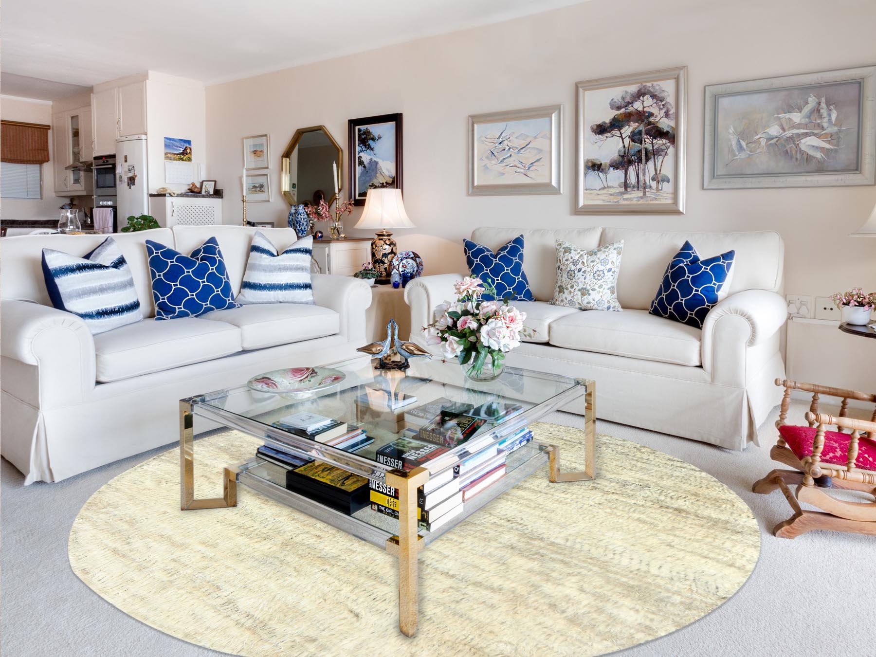 Modern / Contemporary hand-knotted wool rug in Beige, 12' x 12'1" — SKU O082658 (view 2)