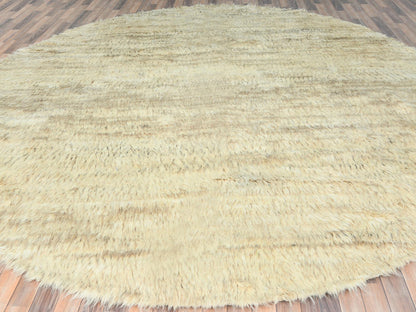 Beige 12'0" x 12'1" Modern and Contemporary Hand knotted Wool Rug - Sku: O082658