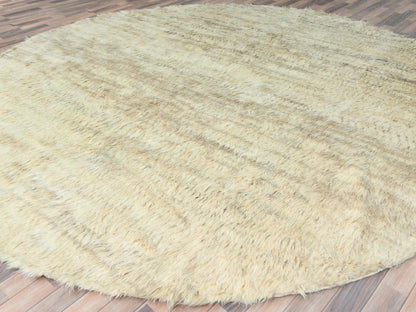 Beige 12'0" x 12'1" Modern and Contemporary Hand knotted Wool Rug - Sku: O082658