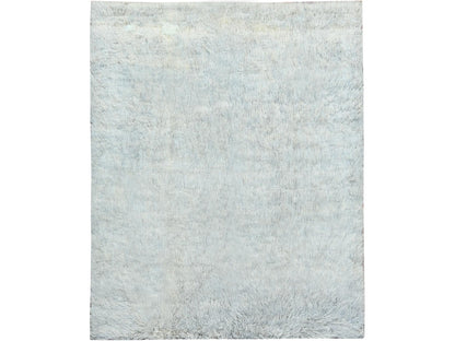 Modern / Contemporary hand-knotted wool rug in Gray, 8' x 9'9" — SKU O082660
