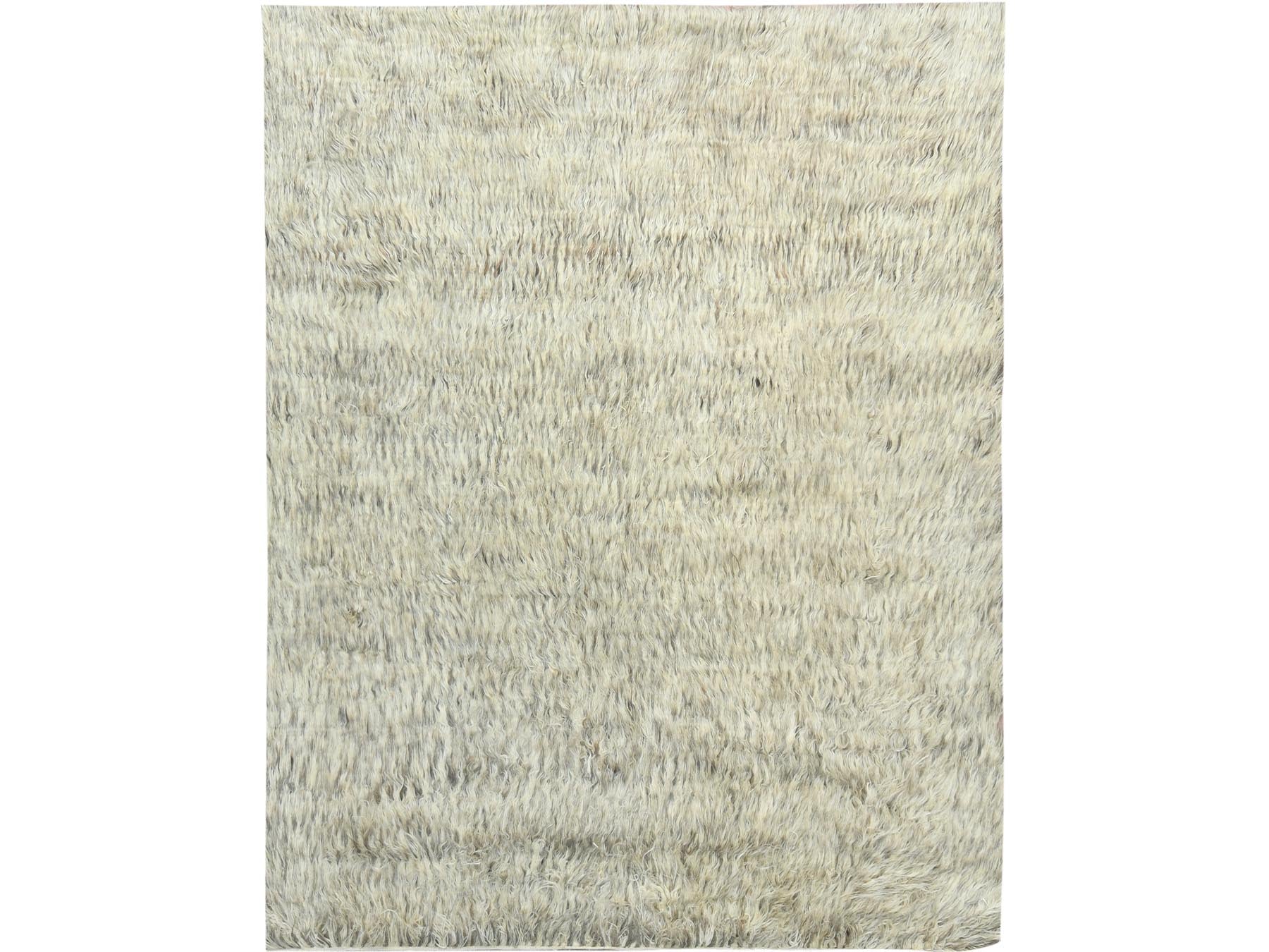 Modern / Contemporary hand-knotted wool rug in Gray, 7'7" x 9'10" — SKU O082661