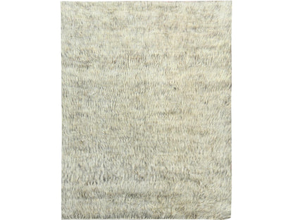 Modern / Contemporary hand-knotted wool rug in Gray, 7'7" x 9'10" — SKU O082661