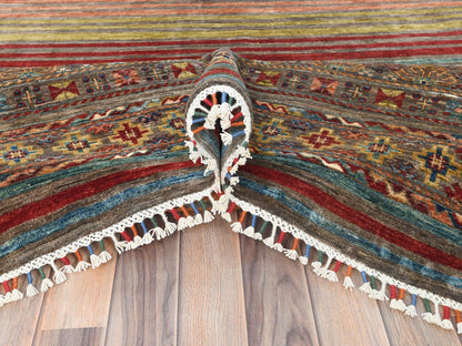 Kazak Kazak hand-knotted wool rug in Red, 9'10" x 13'2" — SKU O082687 (view 5)
