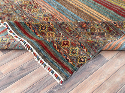 Kazak Kazak hand-knotted wool rug in Red, 9'10" x 13'2" — SKU O082687 (view 6)