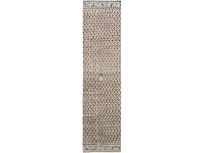 Tabriz Vintage hand-knotted wool runner in Pink, 2'4" x 10'1" — SKU O0826