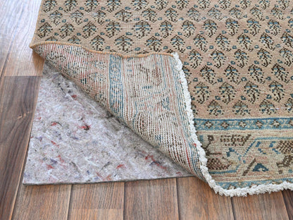 Tabriz Vintage hand-knotted wool runner in Pink, 2'4" x 10'1" — SKU O0826 (view 3)