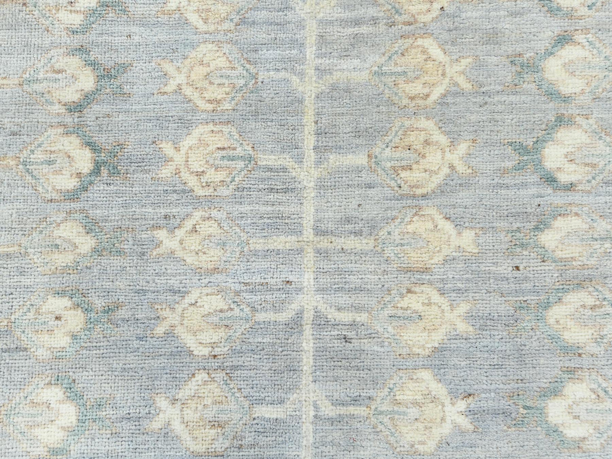 Khotan Oushak hand-knotted wool rug in Gray & Ivory, 9'1" x 12' — SKU O082702 (view 8)