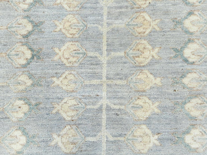 Khotan Oushak hand-knotted wool rug in Gray & Ivory, 9'1" x 12' — SKU O082702 (view 8)