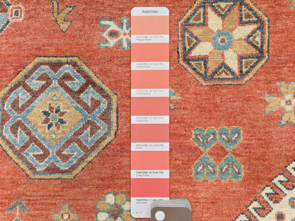 Kazak Kazak hand-knotted wool rug in Red & Ivory, 9' x 11'9" — SKU O082709 (view 7)