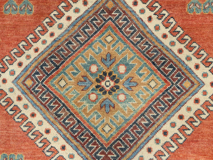 Kazak Kazak hand-knotted wool rug in Red & Ivory, 9' x 11'9" — SKU O082709 (view 8)
