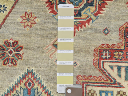 Kazak Kazak hand-knotted wool rug in Yellow & Beige, 7'9" x 8' — SKU O082712 (view 7)