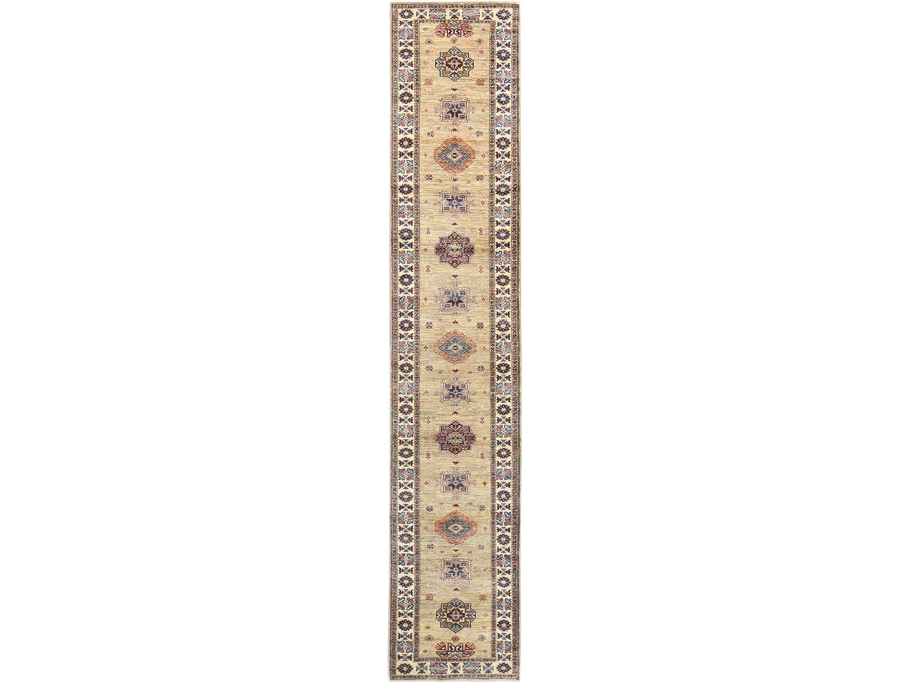 Brown 2'7" x 13'6" Tribal Hand knotted Wool Rug - Sku: O082721