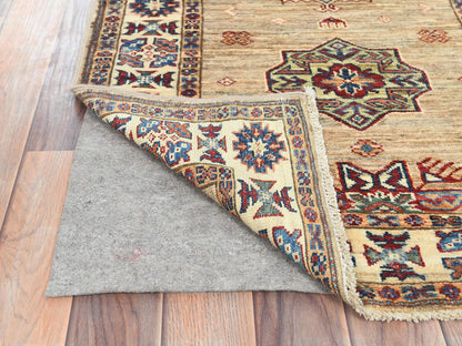 Brown 2'7" x 13'6" Kazak Hand knotted Wool Rug - Sku: O082721