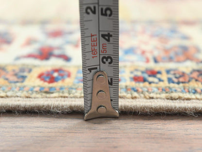 Brown 2'7" x 13'6" Kazak Hand knotted Wool Rug - Sku: O082721
