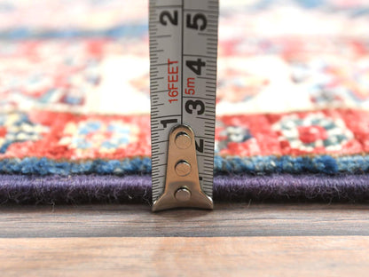 Blue 2'7" x 13'6" Kazak Hand knotted Wool Rug - Sku: O082725