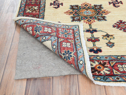 Kazak Kazak hand-knotted wool runner in Ivory & Red, 2'7" x 8'6" — SKU O082733 (view 3)