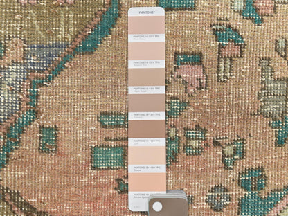 Brown 3'0" x 4'5" Vintage Hand knotted Wool Rug - Sku: O082788
