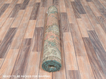 Brown 3'0" x 4'5" Vintage Hand knotted Wool Rug - Sku: O082788
