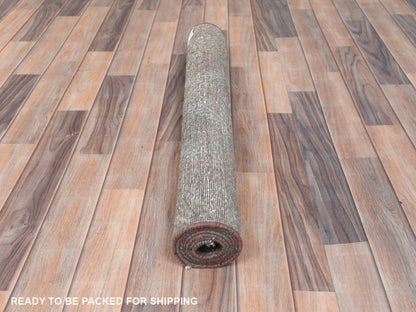 Brown 3'0" x 5'5" Vintage Hand knotted Wool Rug - Sku: O082806