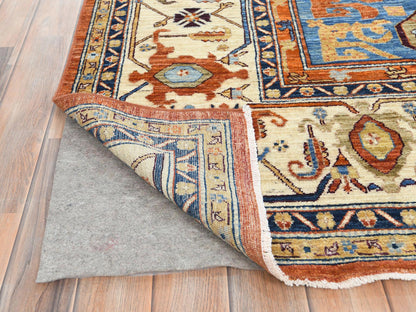 Blue 9'0" x 11'9" Tribal & Geometric Hand knotted Wool Rug - Sku: O082880